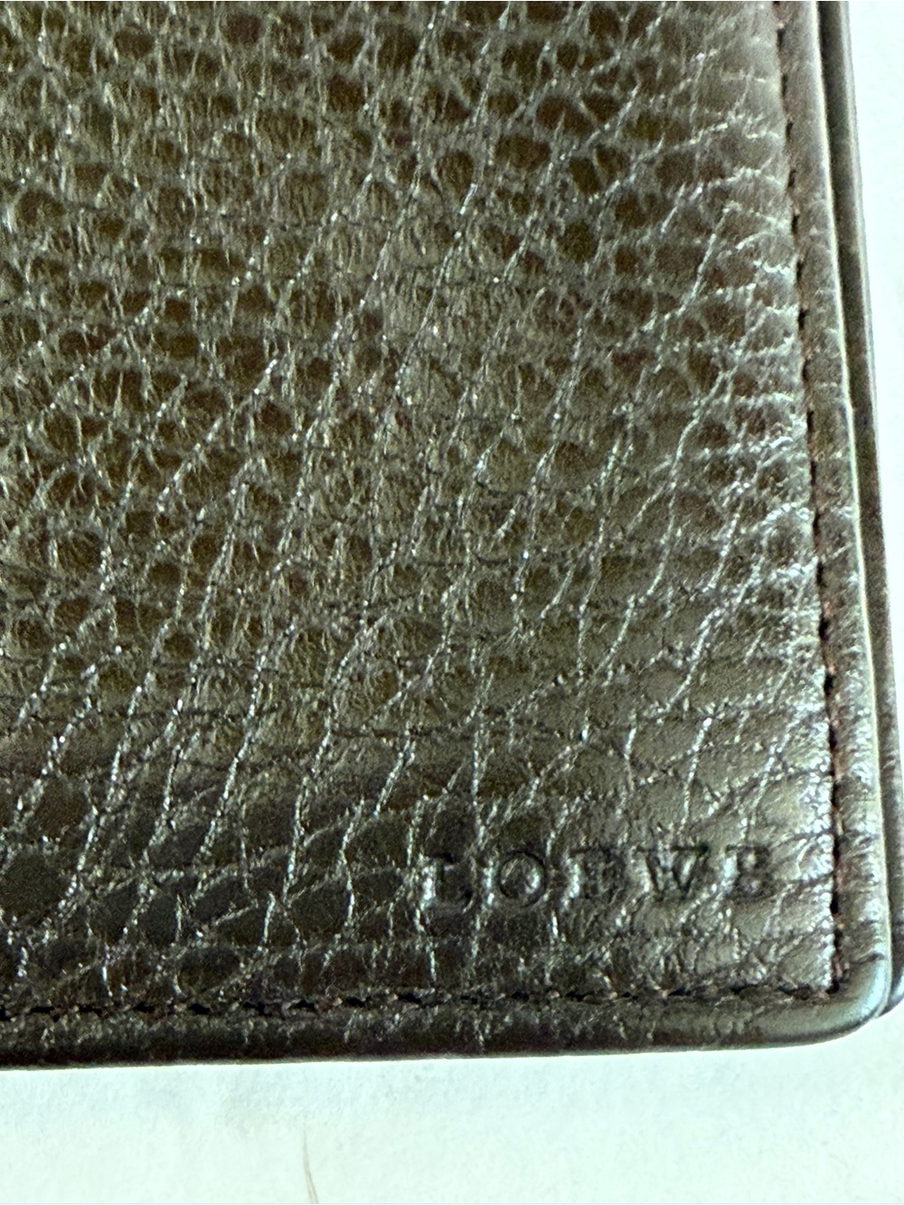 Loewe Textured Brown Leather Wallet